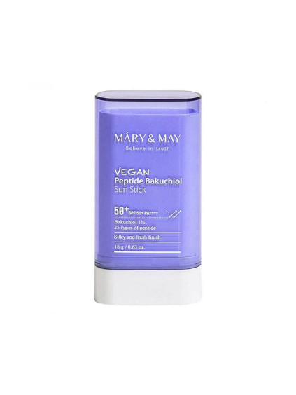 MARY & MAY - Vegan Peptide Bakuchiol Sun Stick SPF 50 PA++++ - Opaľovacia tyčinka s bakuchiolom 18g