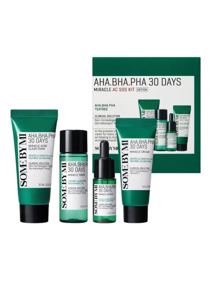 SOME BY MI - AHA, BHA, PHA 30 Days Miracle AC SOS Kit - Set pre problematickú pleť s AHA, BHA a PHA kyselinami