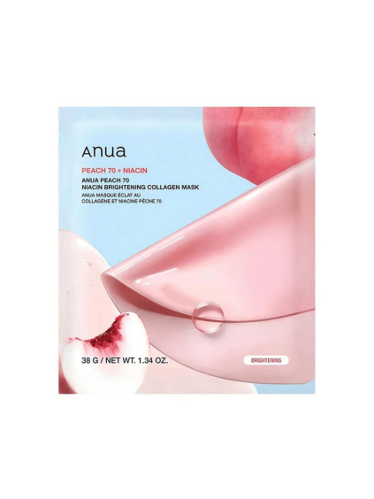 anua peach 70 niacin brightening collagen mask produkt.png