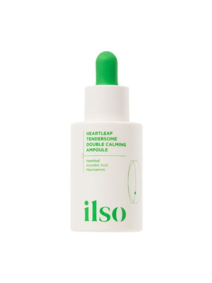 ILSO -  Heartleaf Tendersome Double Calming Ampoule - Dvojitá upokojujúca esencia pre citlivú pleť s hutíniou 30ml