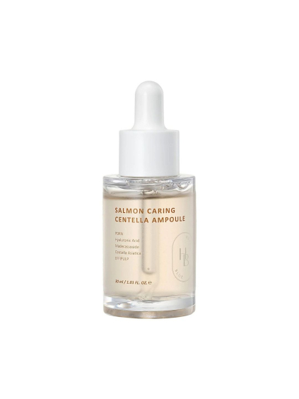 HEVEBLUE - Salmon Caring Centella Ampoule - Upokojujúce pleťové sérum s extraktom pupočníka ázijského 30ml