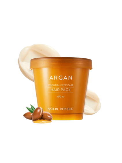 nature republic argan essential moisture repairing hair mask 200ml