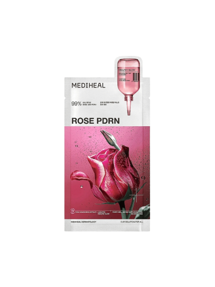 mediheal rose pdrn essential mask healthy glow
