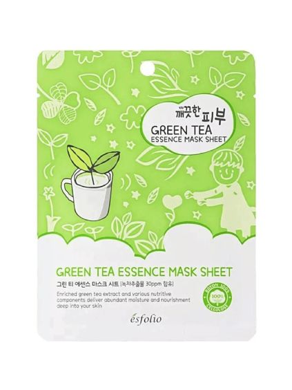 Esfolio green tea sheet mask