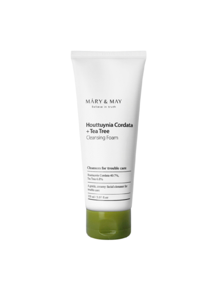 MARY & MAY - Houttuynia Cordata + Tea Tree Cleansing Foam - Čistiaca pena s Houttuynia Cordata a čajovníkom 150ml