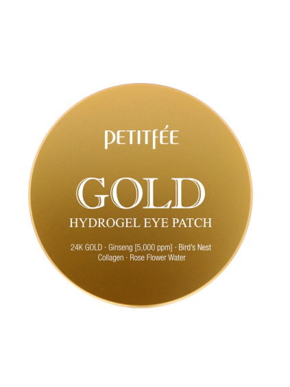 PETITFEE - Gold Hydrogel Eye Patch - Hydrogélová maska na očné okolie s 24 karátovým zlatom, 60ks náplastí
