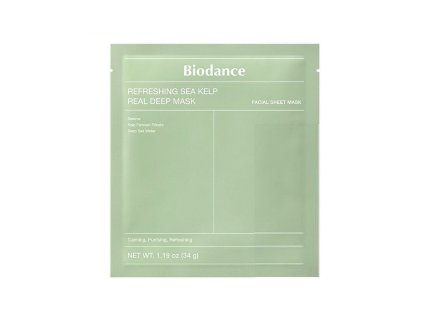 BIODANCE - Refreshing Sea Kelp Real Deep Mask - Soothing hydrogel mask with sea kelp 34g