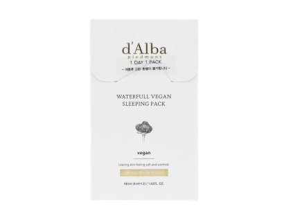 d'Alba - Waterfull Vegan Sleeping Pack 4ml - Night Moisturizing Face Mask 12pcs