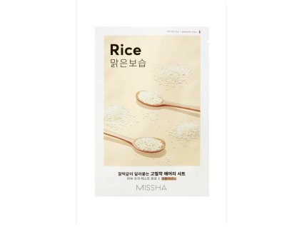 1665 missha airy fit sheet mask rice maska s vytazkom z ryze 19g