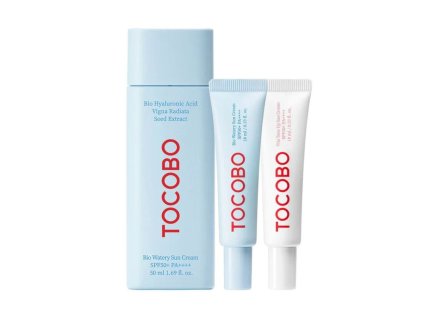 2313 tocobo bio watery sun cream spf50 mini gift set bio hydratacny opalovaci krem 2 vzorky 50ml 10ml 10ml