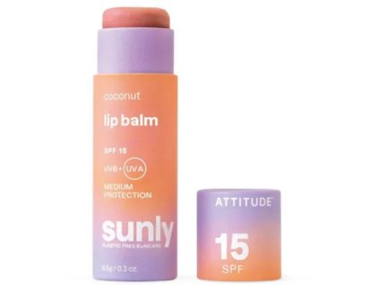 ATTITUDE 100% minerální ochranný balzám na rty (SPF 15) s vůní kokosu 8.5 g
