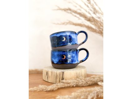 Půlnoční obloha hrnek s ouškem