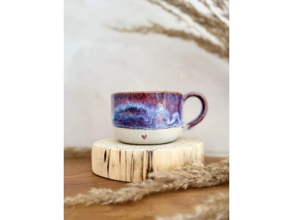 Levandulové pole hrnek s ouškem