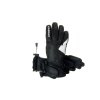 Lyžařské dámské rukavice Damani R05 - celokožené (černo-bílá) (Velikost L)