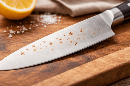 Rez na noži: Co dělat, když se objeví skvrny a čepel chytá korozi