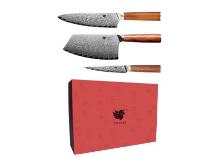 Swityf® kuchyňský set 3 nožů LD31 z damaškové oceli