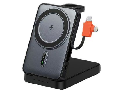 18984 2 skladaci magneticka powerbanka 10000mah 3v1 cerna