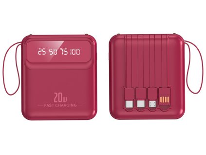 19017 mini powerbanka 8000mah cervena