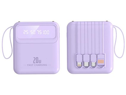 19023 mini powerbanka 8000mah fialova