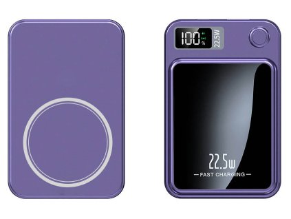 19035 magsafe bezdratova powerbanka 5000mah fialova