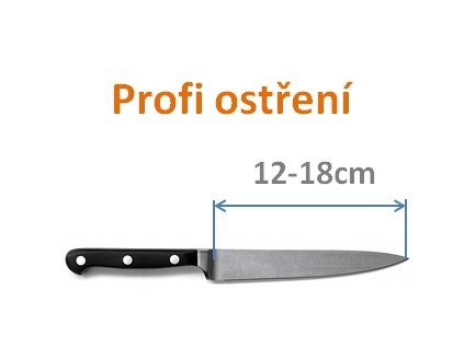 Nůž délky 12-18cm - broušení