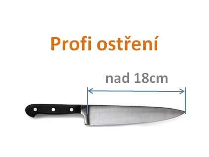 Nůž délky nad 18cm - broušení