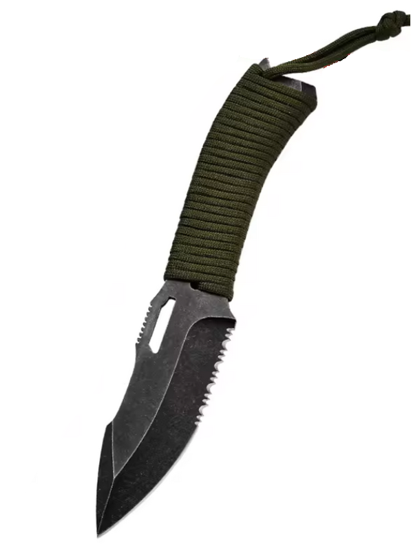 Levně Damano DAMANO® outdoorový nůž s pevnou čepelí M01 v pouzdře Barva: Zelená