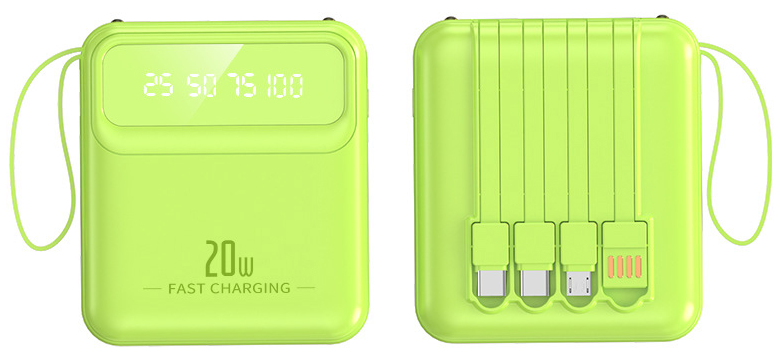 Levně Mini Powerbanka 5000mAh – Zelená