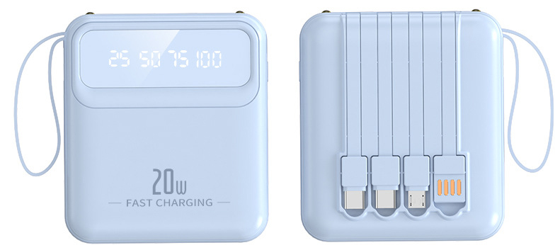 Levně Mini Powerbanka 10000mAh – Modrá