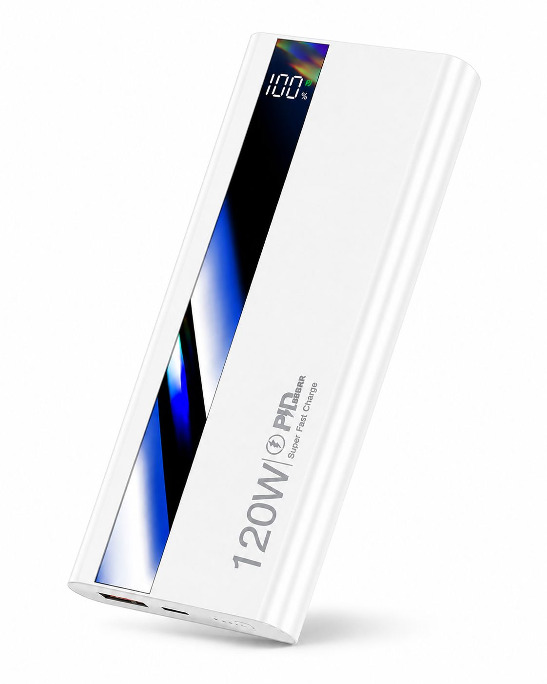 Powerbanka 10000mAh Super rychlé nabíjení 120W - bílá