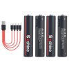 4x dobíjecí USB AA 1,5V baterie Soshine 3500mWh + USB kabel