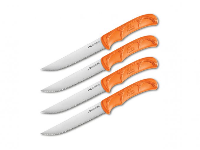 39029 nuz s pevnou cepeli wild game steak knives orange 02oe066