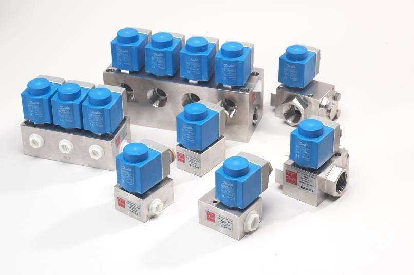 Vysokotlaké solenoidové ventily Danfoss VDHT z nerezové oceli
