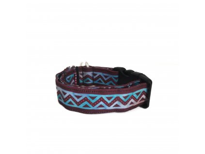 Obojek NORSKÝ VZOR vínový - skladovka s 50% slevou