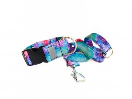 Obojek a vodítko - Colorful