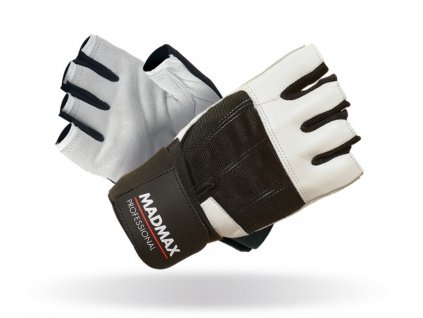 MADMAX Fitness rukavice PROFESSIONAL WHITE