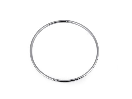 Kovový kruh / ucho na tašku Ø13,5 cm (Varianta nikl, Balení 1 ks)