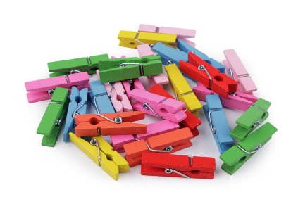 Dřevěný kolíček 7x35 mm (Varianta mix, Balení 100 ks)