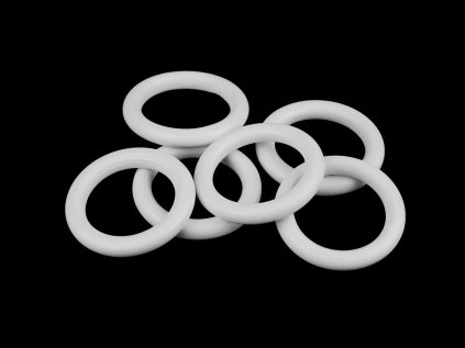 Dřevěný barevný kroužek vnější Ø50 mm (Varianta 1 bílá, Balení 20 ks)