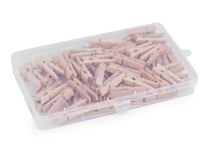 Dřevěné kolíčky s hřebíčkem 7x35 mm v boxu (Varianta přírodní sv., Balení 1 krab.)