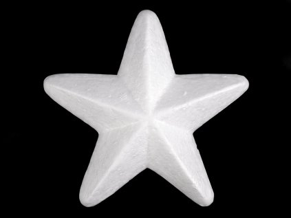 Hvězda 3D Ø14 cm polystyren (Varianta bílá, Balení 1 ks)
