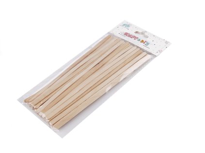 Dřevěné špachtle 0,6x19 cm (Varianta 1 (18 cm) přírodní sv., Balení 1 sáček)
