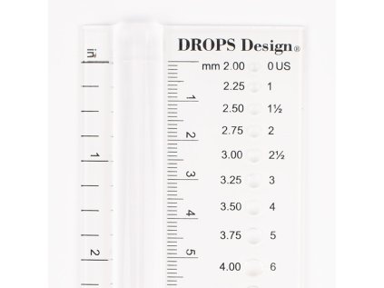 Měřidlo velikosti jehlic Drops 2mm-12mm