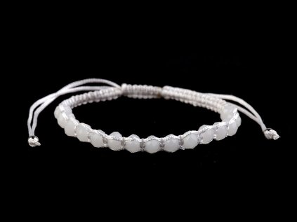 Náramek shamballa s broušenými korálky (Varianta 1 bílá, Balení 1 ks)