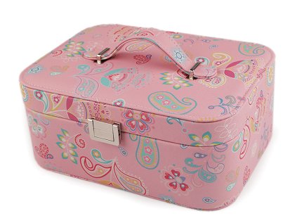 Šperkovnice paisley květy 11x18,5x25,5 cm (Varianta 2 černá, Balení 1 ks)