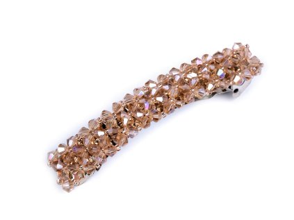 Francouzská spona do vlasů s broušenými korálky (Varianta 1 crystal, Balení 1 ks)
