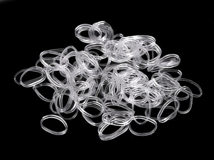 Malé gumičky do vlasů tranparentní / na balení (Varianta transparent, Balení 1 sáček)