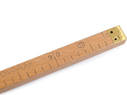 Metr dřevěný hranatý s evropským cejchem (Varianta přírodní, Balení 1 ks)