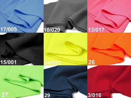 Elastický náplet žebrovaný 15x80 cm (Varianta 2 (002) bílá, Balení 1 ks)