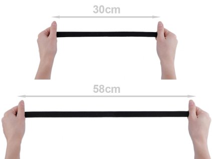 Pruženka tkaná šíře 20 mm (Varianta 1 černá, Balení 25 m)